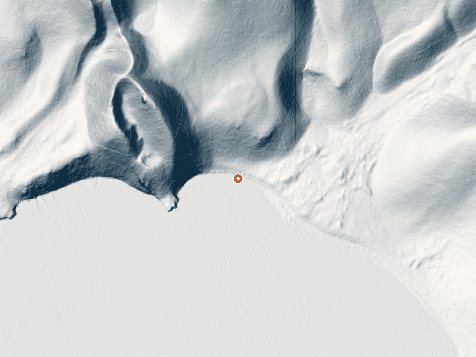 LiDAR bare-earth view of the same ground around Paulina Springs