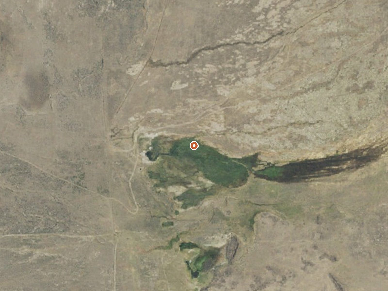 Aerial view of the ground around Springs (Hot)