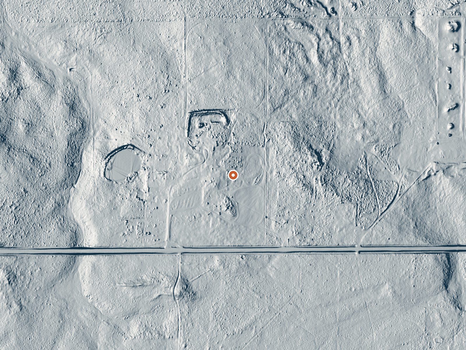 LiDAR bare-earth view of the same ground around Summer Lake Hot Spring