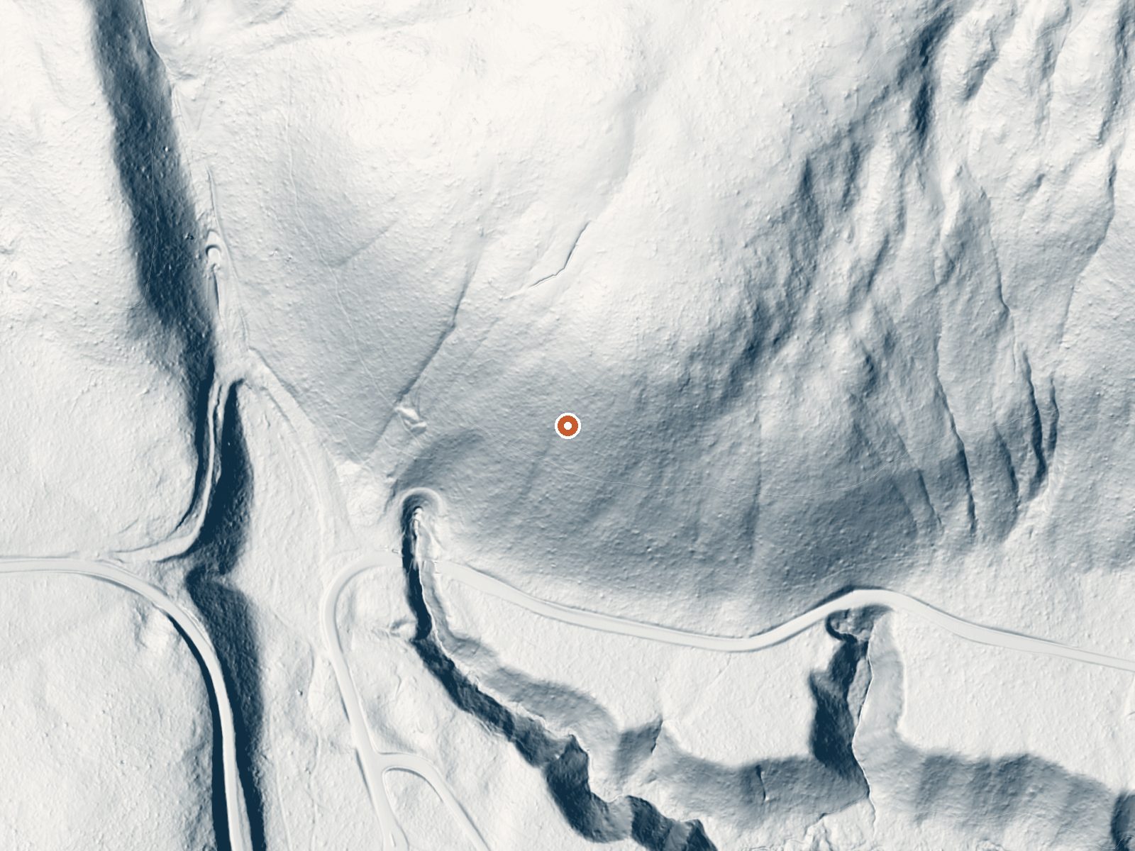 LiDAR bare-earth view of the same ground around Annie Spring