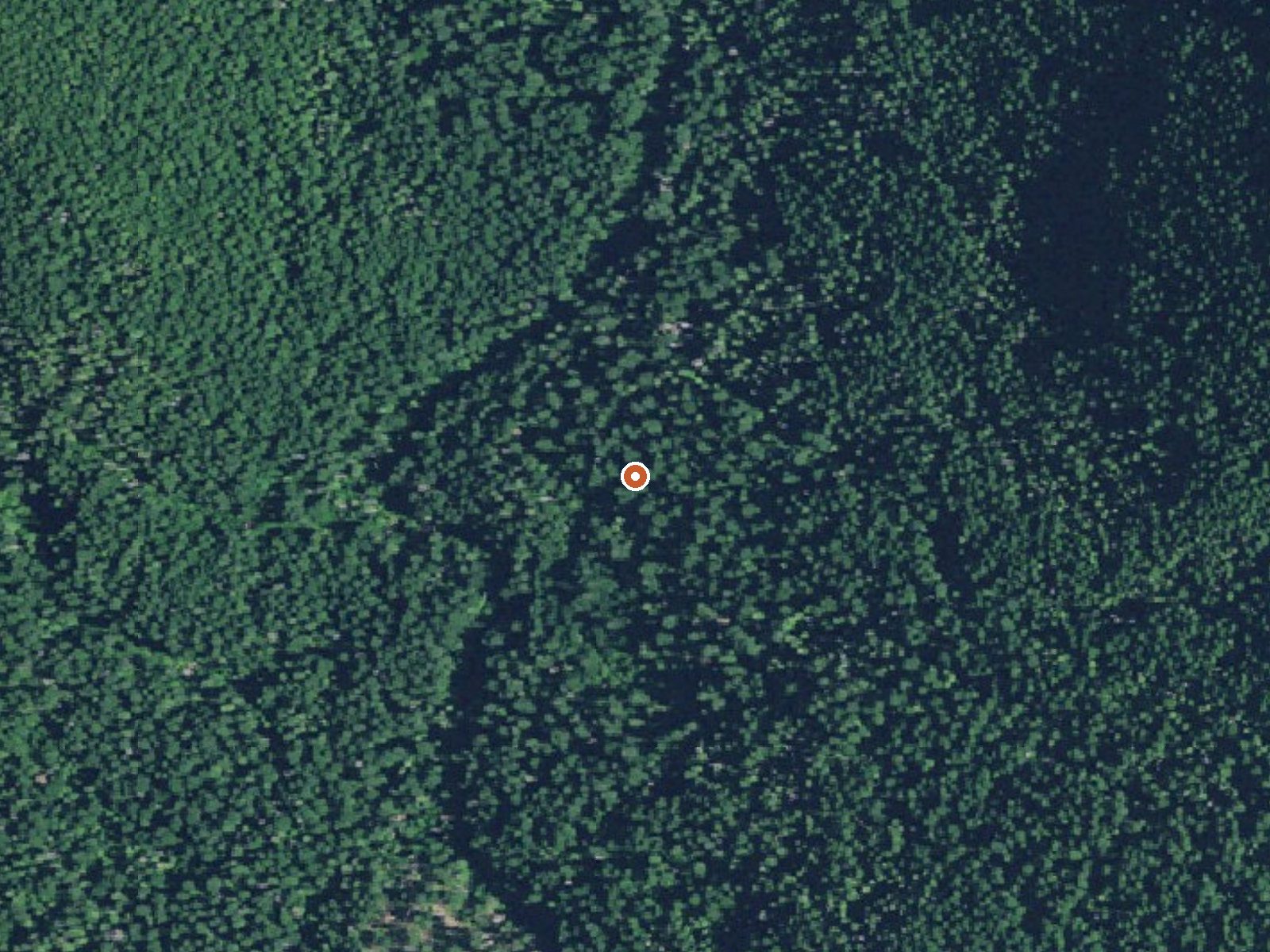 Aerial view of the ground around Bagby Hot Springs
