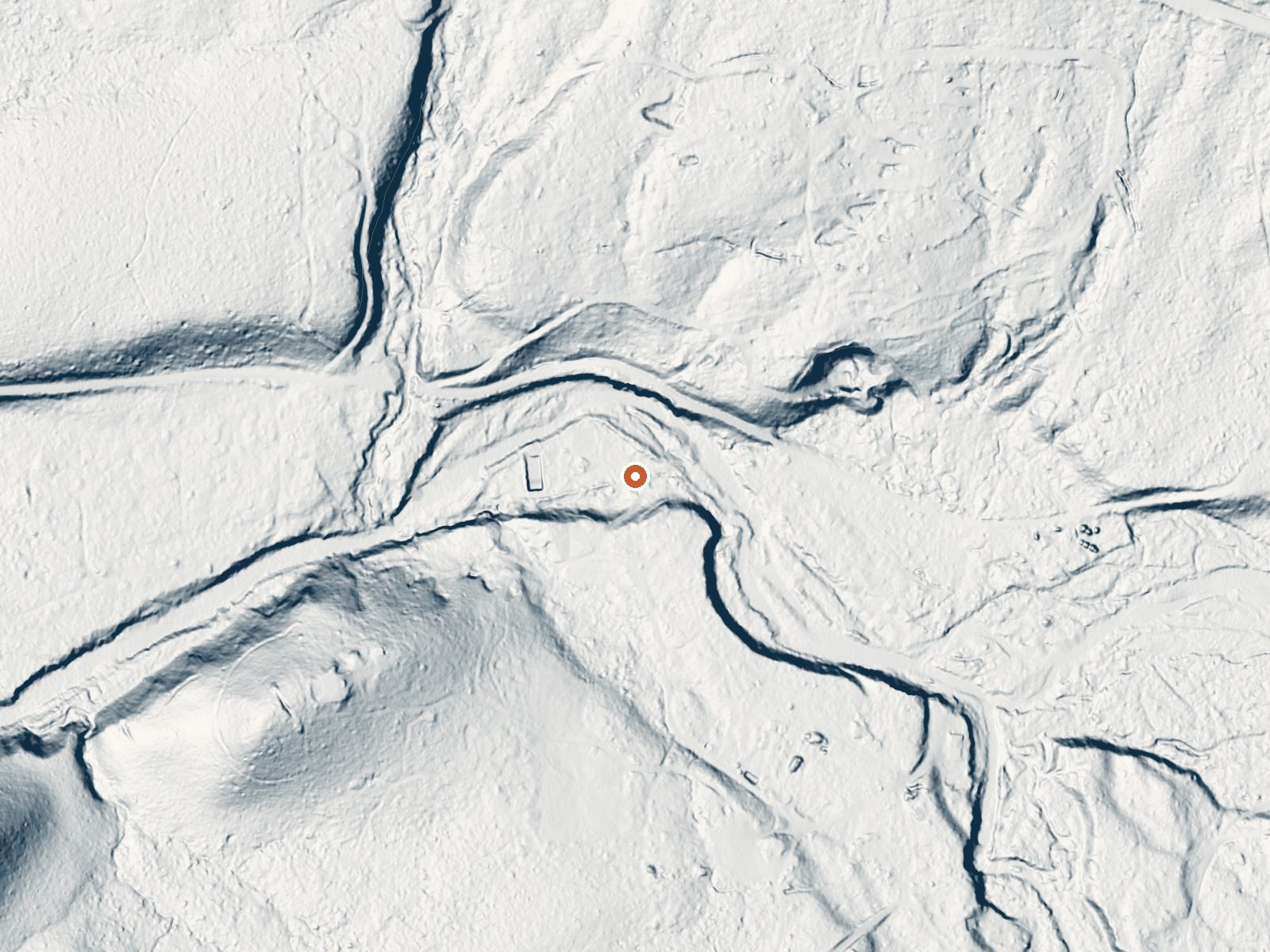 LiDAR bare-earth view of the same ground around Breitenbush Hot Springs