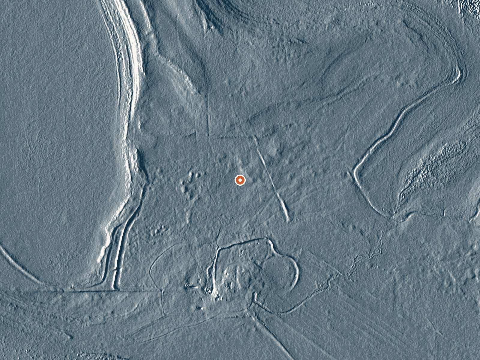 LiDAR bare-earth view of the same ground around Dunn Spring