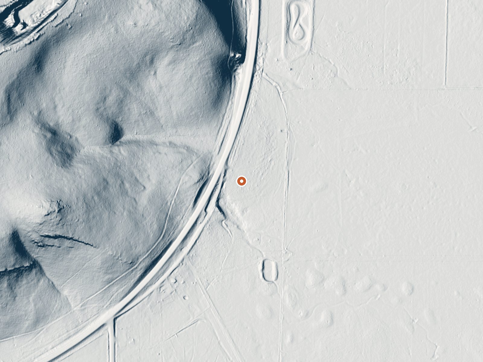 LiDAR bare-earth view of the same ground around Goodman Spring