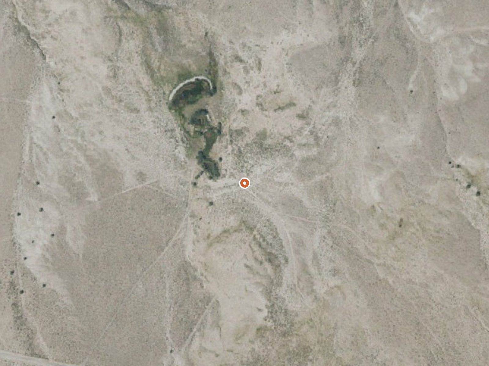 Aerial view of the ground around Coyote Spring