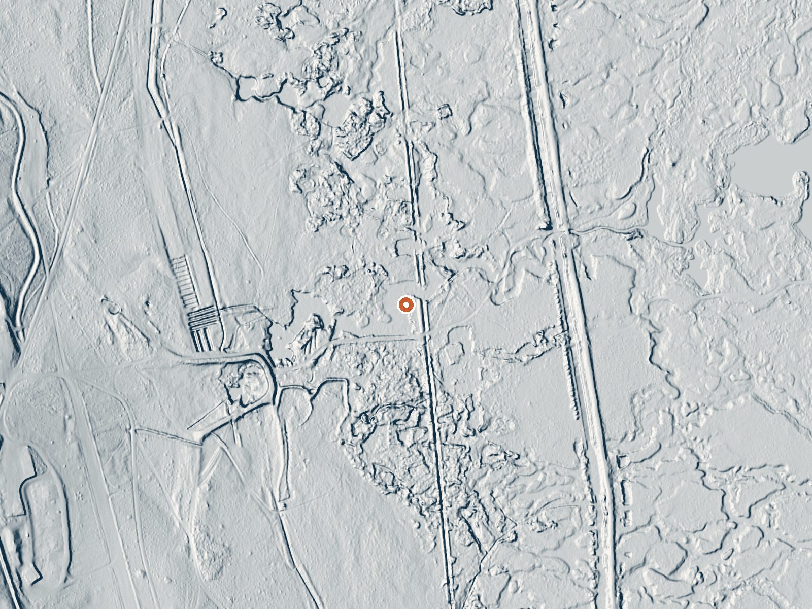 LiDAR bare-earth view of the same ground around Fish Springs