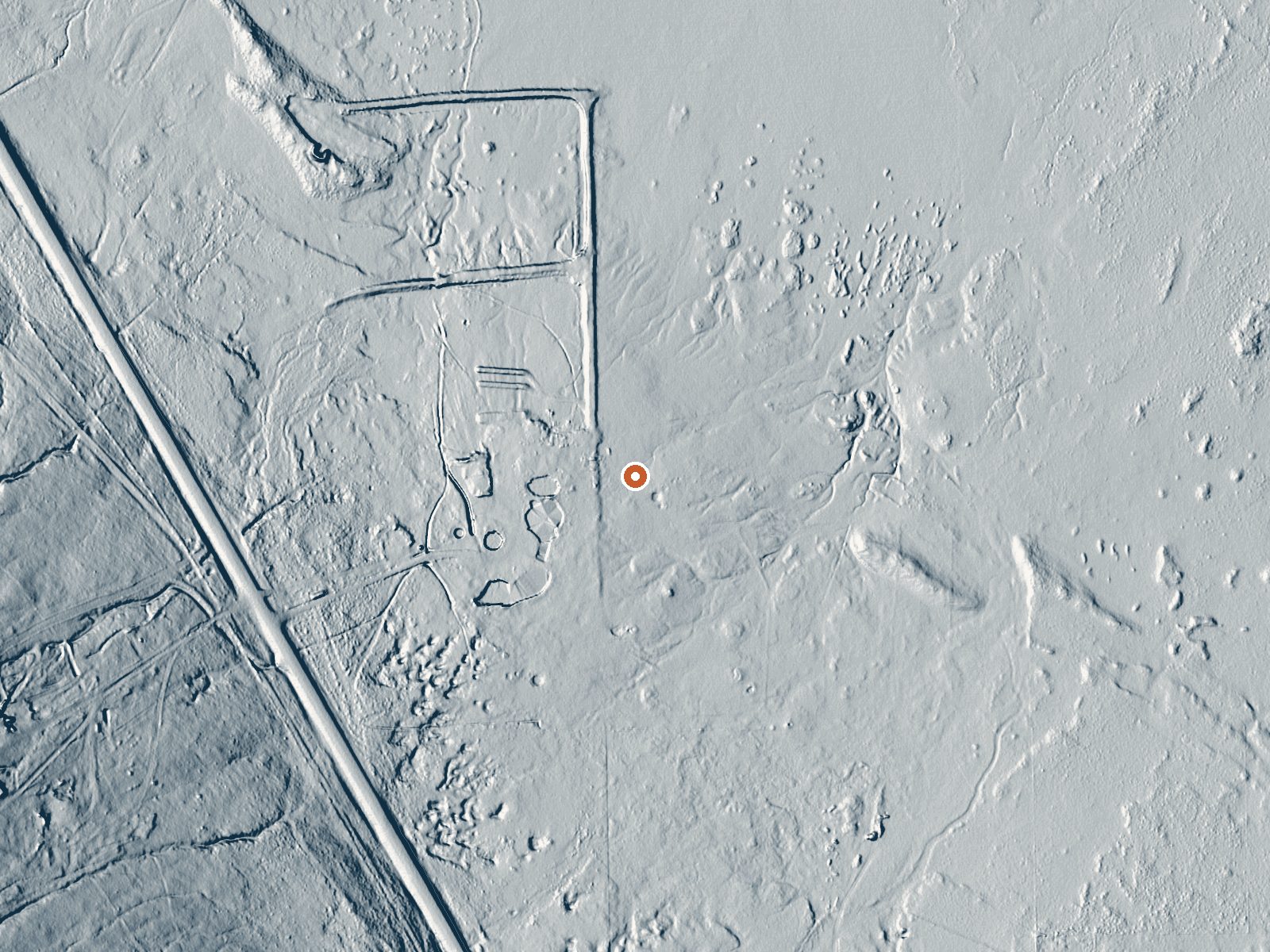 LiDAR bare-earth view of the same ground around Grantsville Warm Springs