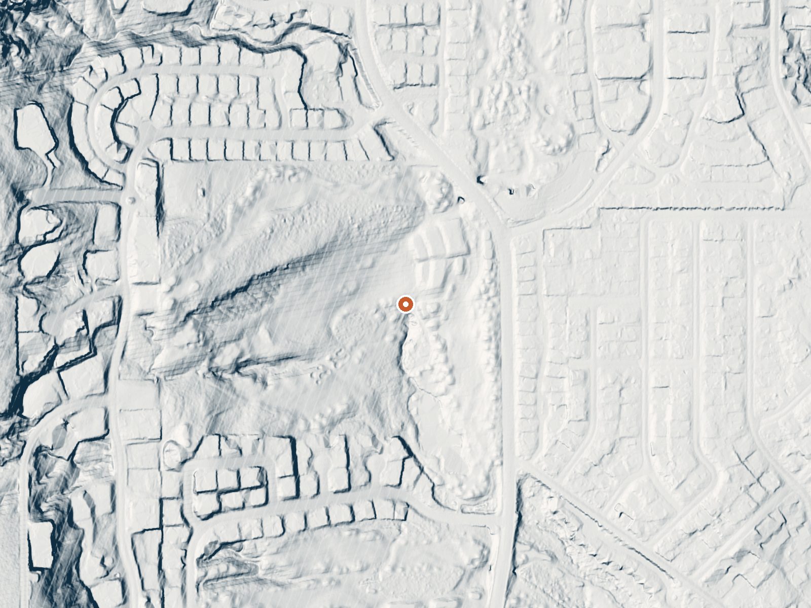 LiDAR bare-earth view of the same ground around Green Spring
