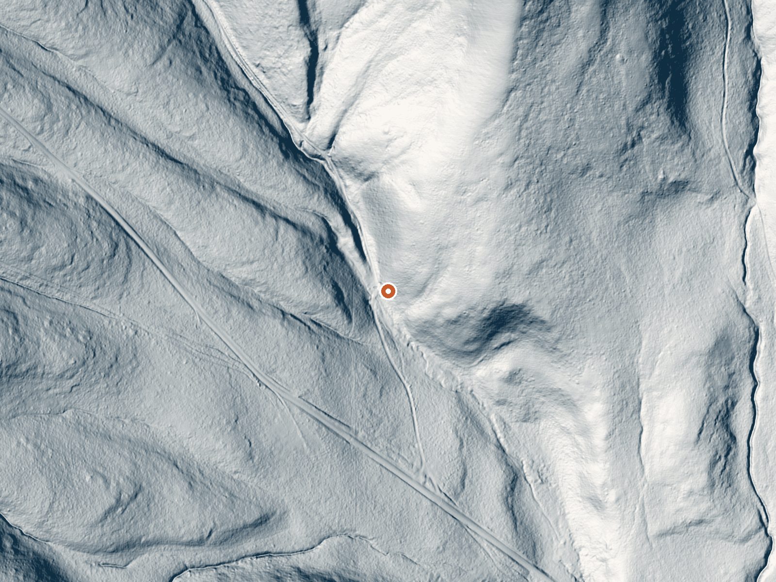 LiDAR bare-earth view of the same ground around Head Spring