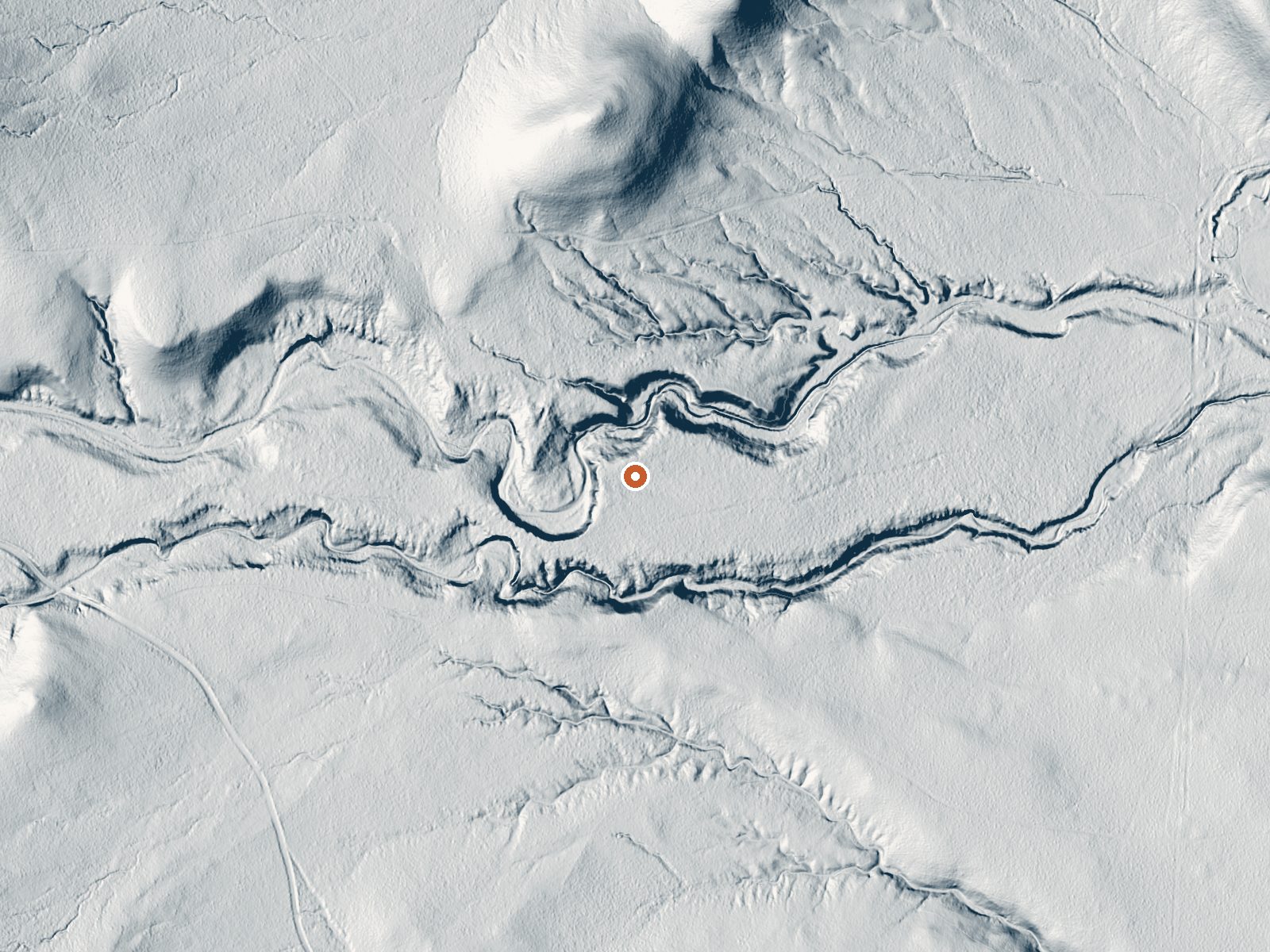 LiDAR bare-earth view of the same ground around Lefevre