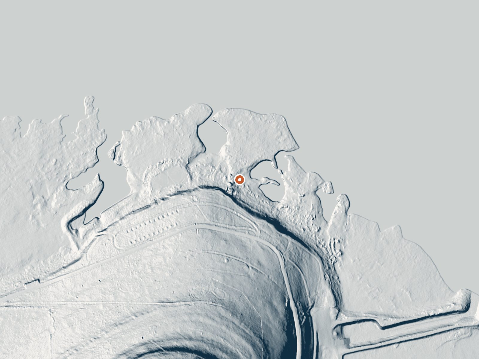 LiDAR bare-earth view of the same ground around Lincoln Point Warm Springs