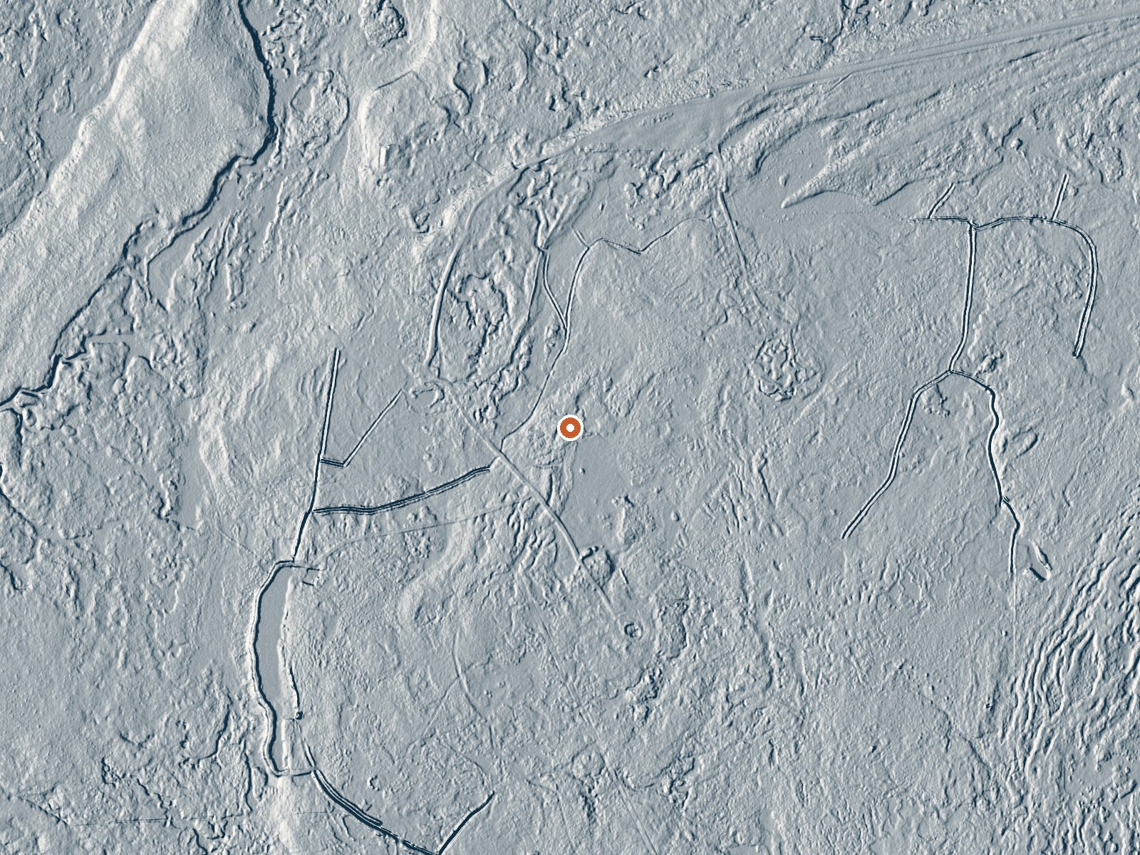 LiDAR bare-earth view of the same ground around Meadow Hot Springs