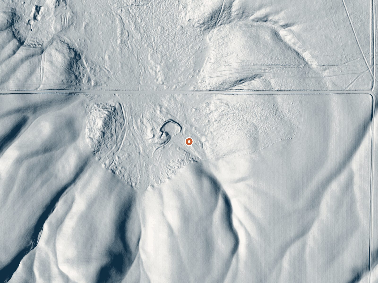 LiDAR bare-earth view of the same ground around Well Spring