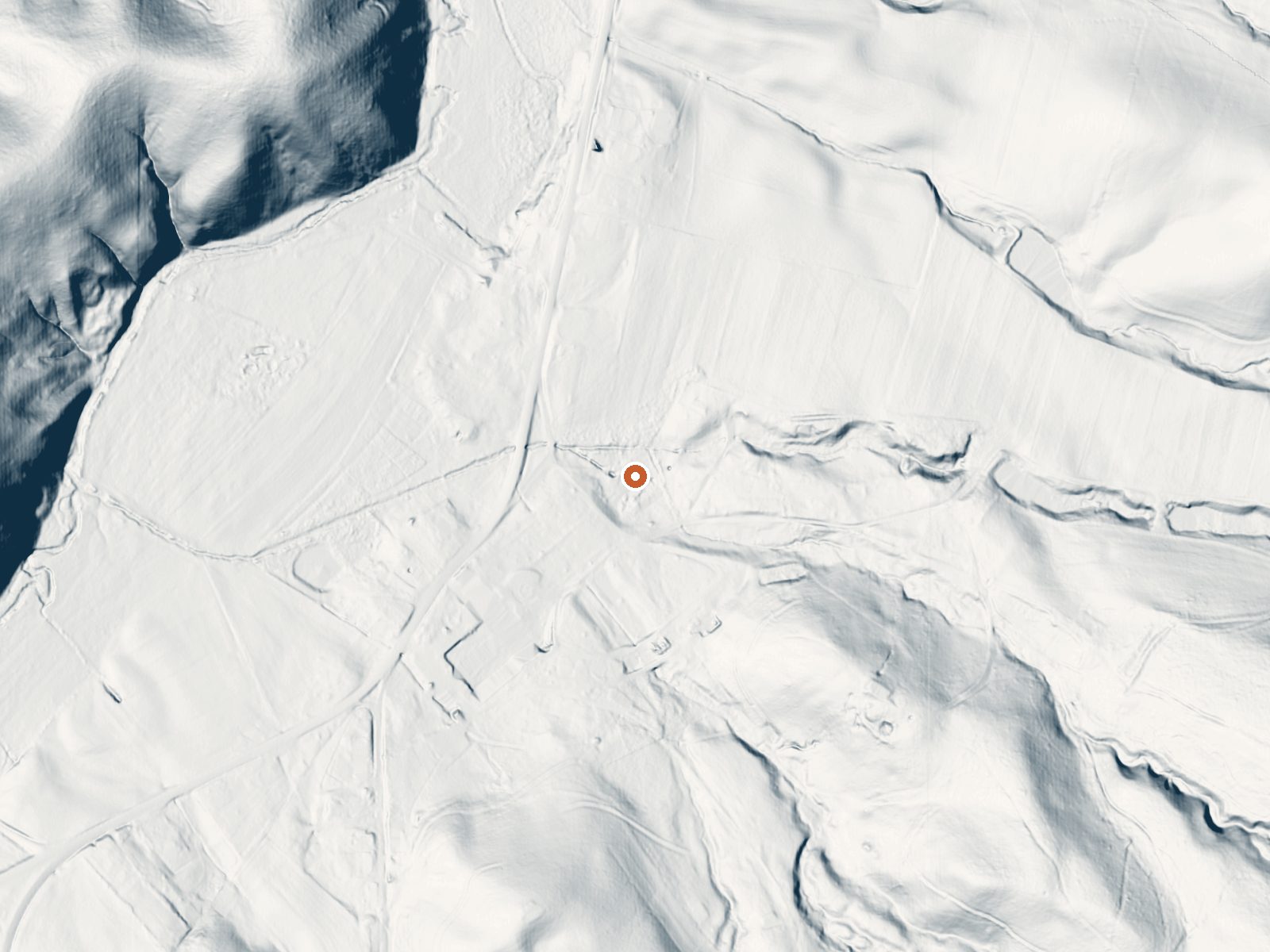 LiDAR bare-earth view of the same ground around Old Sweet Spring