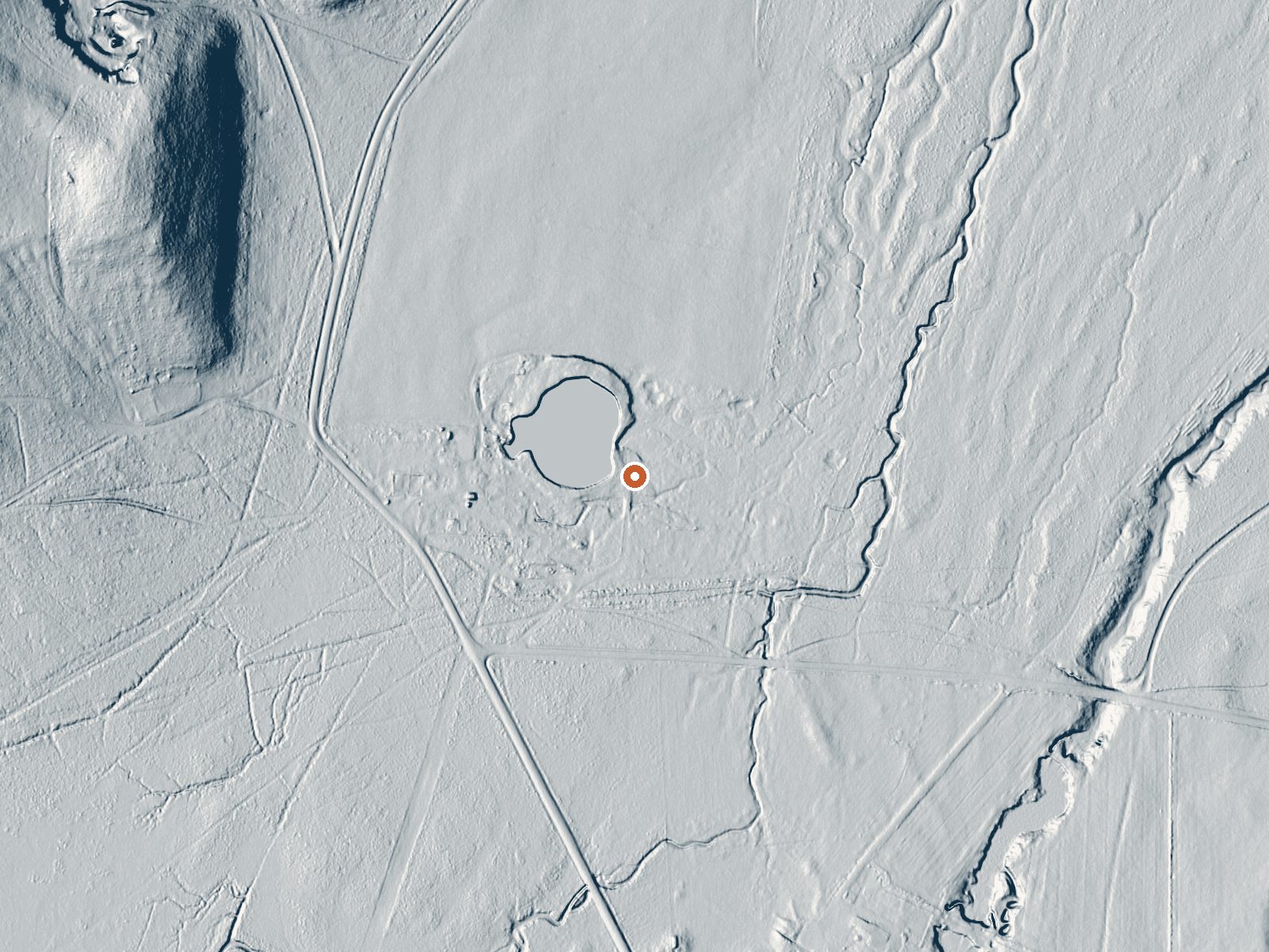 LiDAR bare-earth view of the same ground around Russells Warm Springs