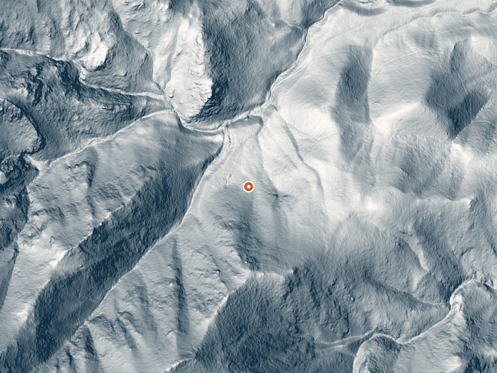 LiDAR bare-earth view of the same ground around Springs