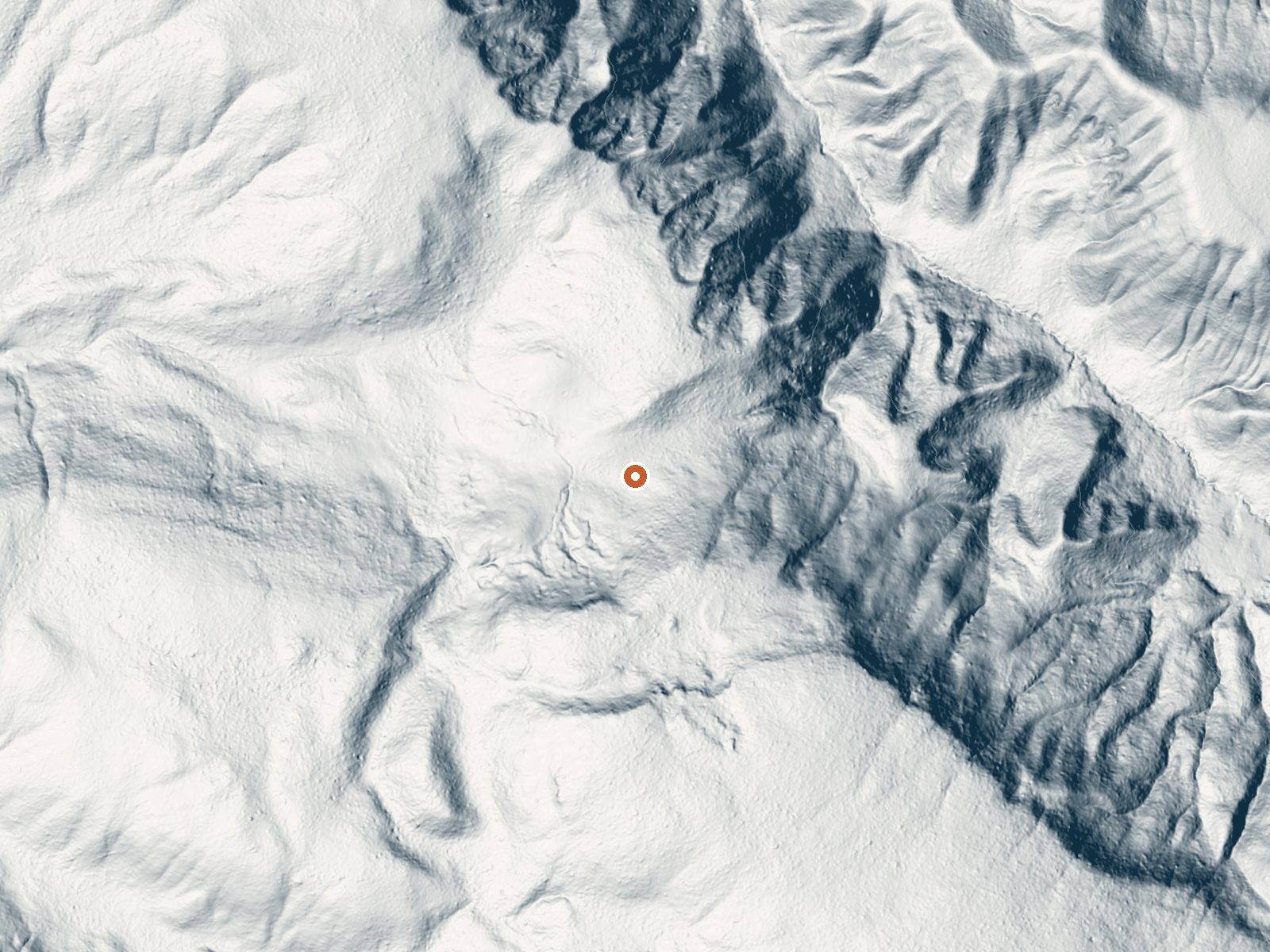 LiDAR bare-earth view of the same ground around Hot Springs