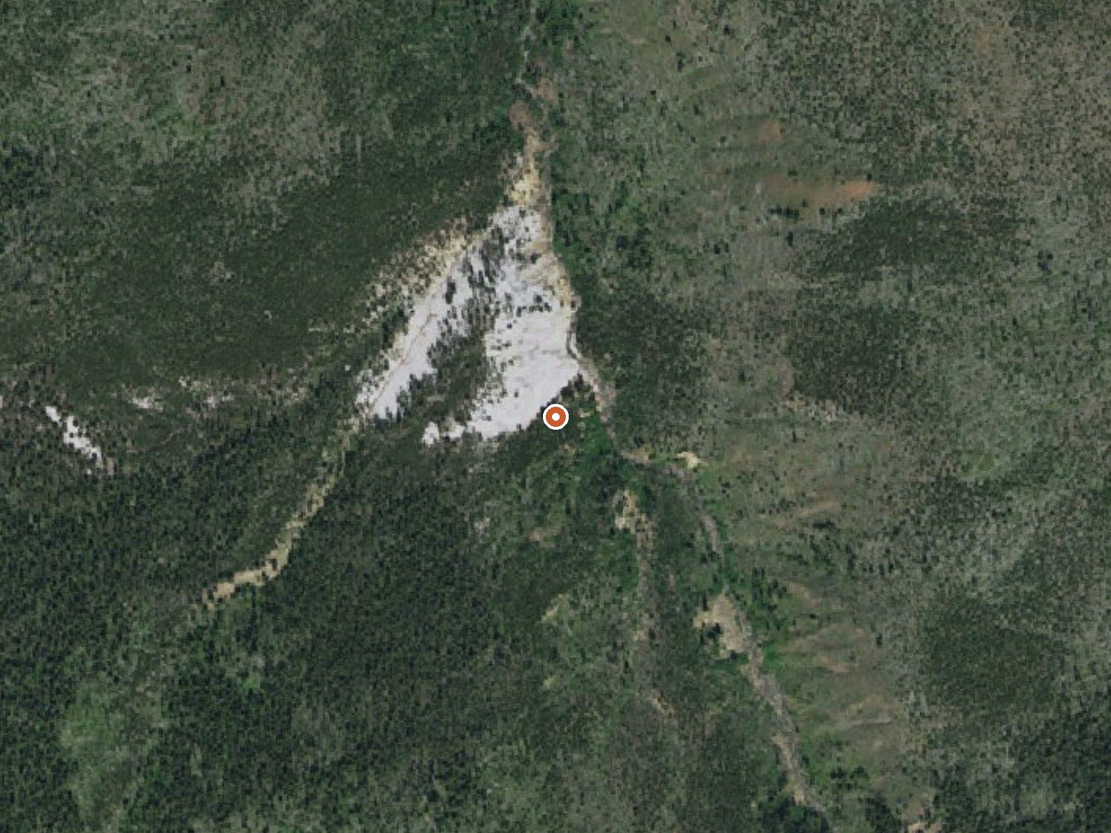 Aerial view of the ground around Hot Springs