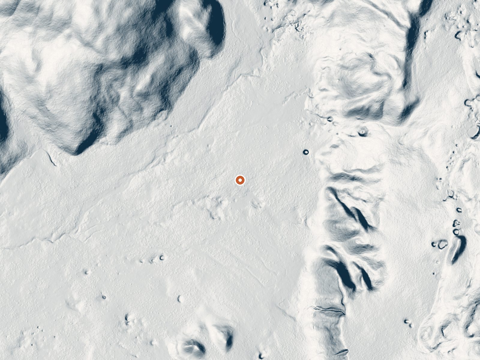 LiDAR bare-earth view of the same ground around Hot Springs, Rabbit Creek Group