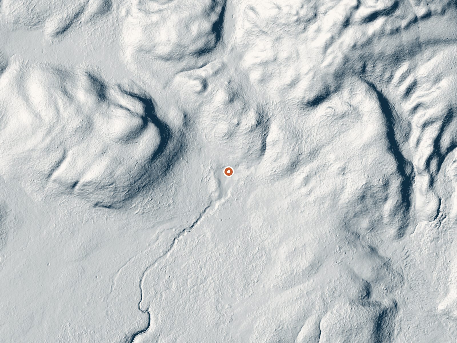 LiDAR bare-earth view of the same ground around Ebro Springs