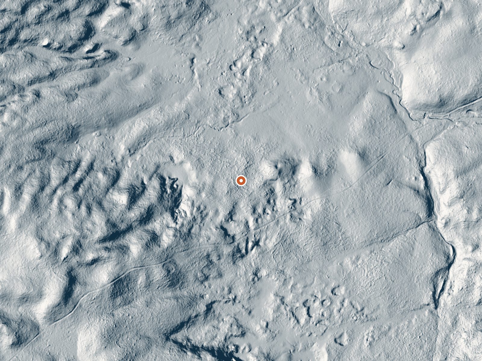 LiDAR bare-earth view of the same ground around Gas Vent