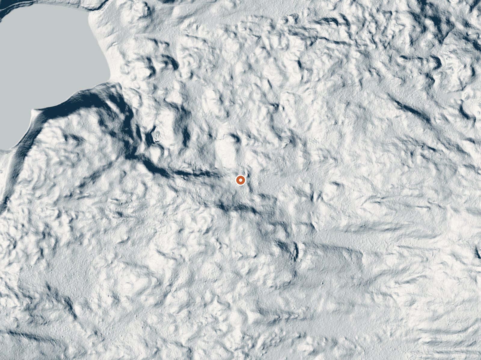 LiDAR bare-earth view of the same ground around Gas Vent East Of Mary Lake