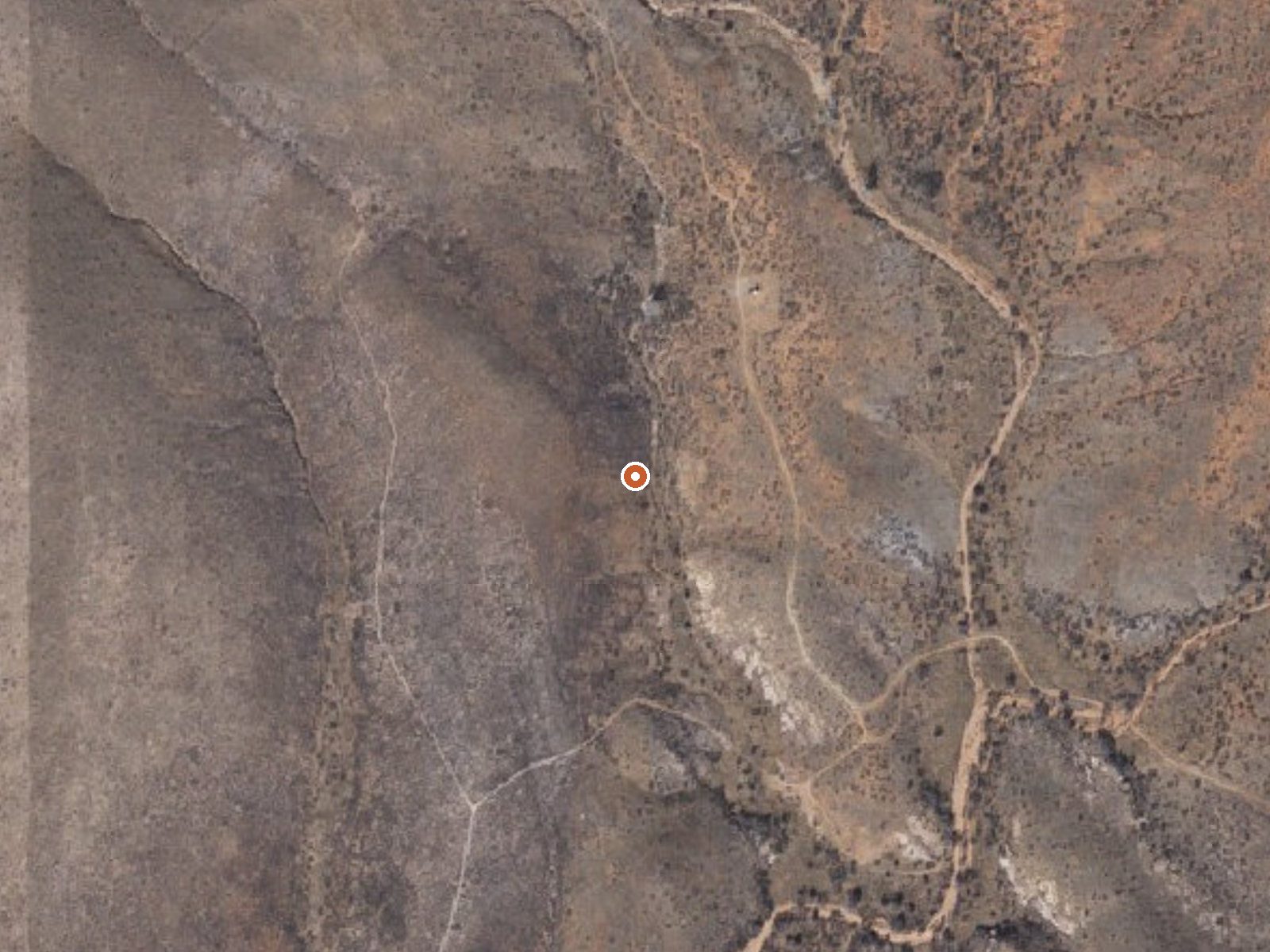 Aerial view of the ground around Antelope Spring