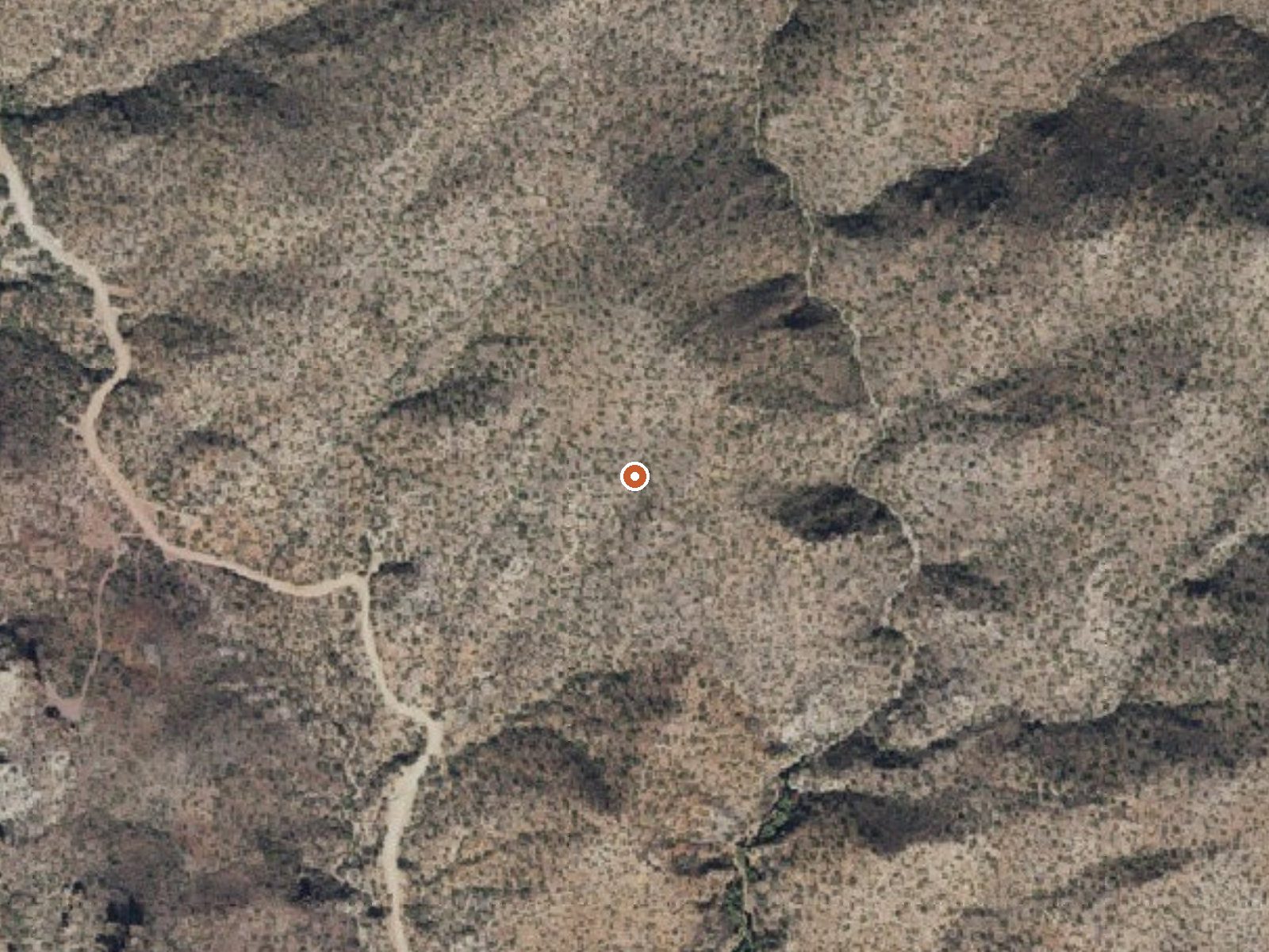 Aerial view of the ground around Castle Hot Springs
