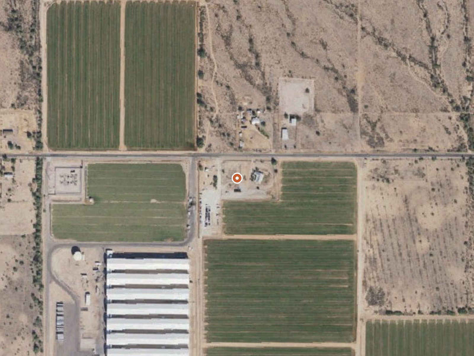 Aerial view of the ground around El Dorado Hot Spring