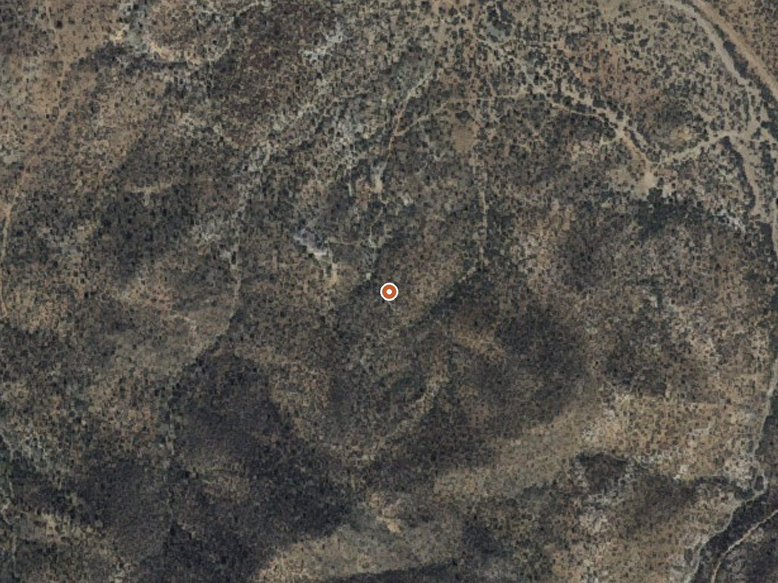 Aerial view of the ground around Frost Mine Spring