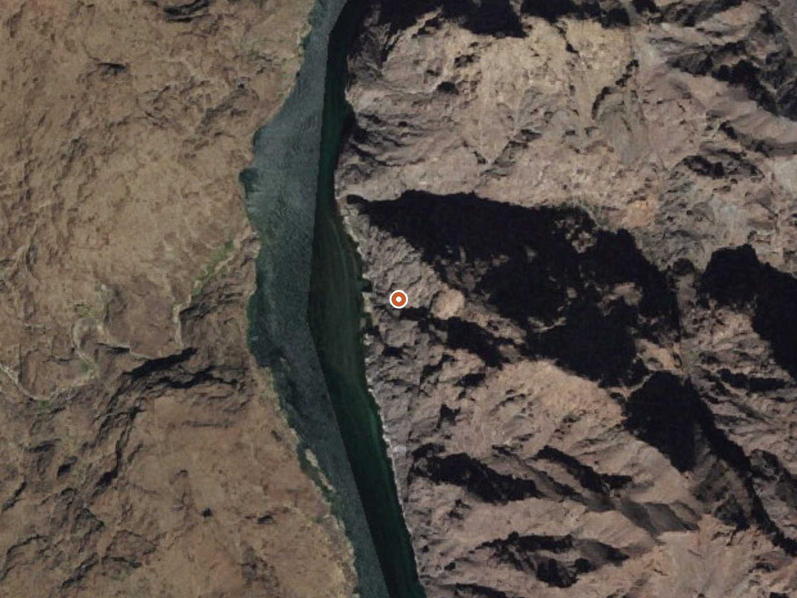 Aerial view of the ground around Hot Spring