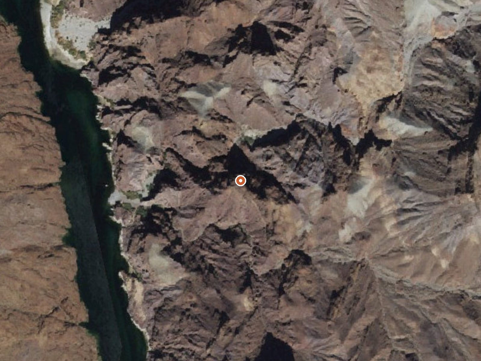 Aerial view of the ground around Hot Spring