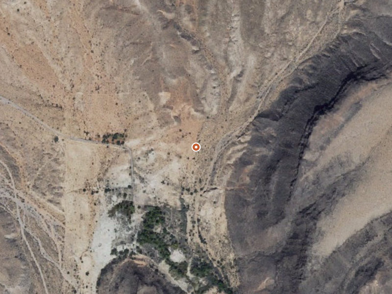 Aerial view of the ground around Pakoon Springs