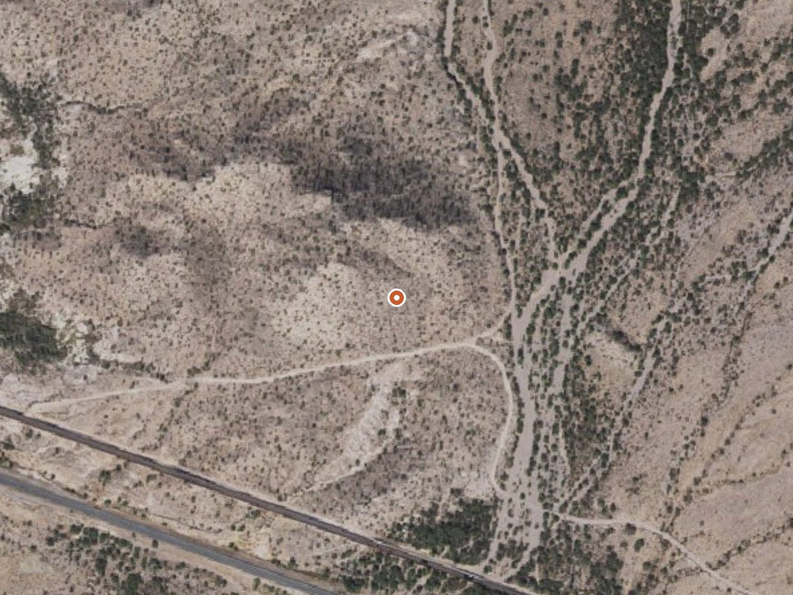 Aerial view of the ground around Quitobaquito Springs