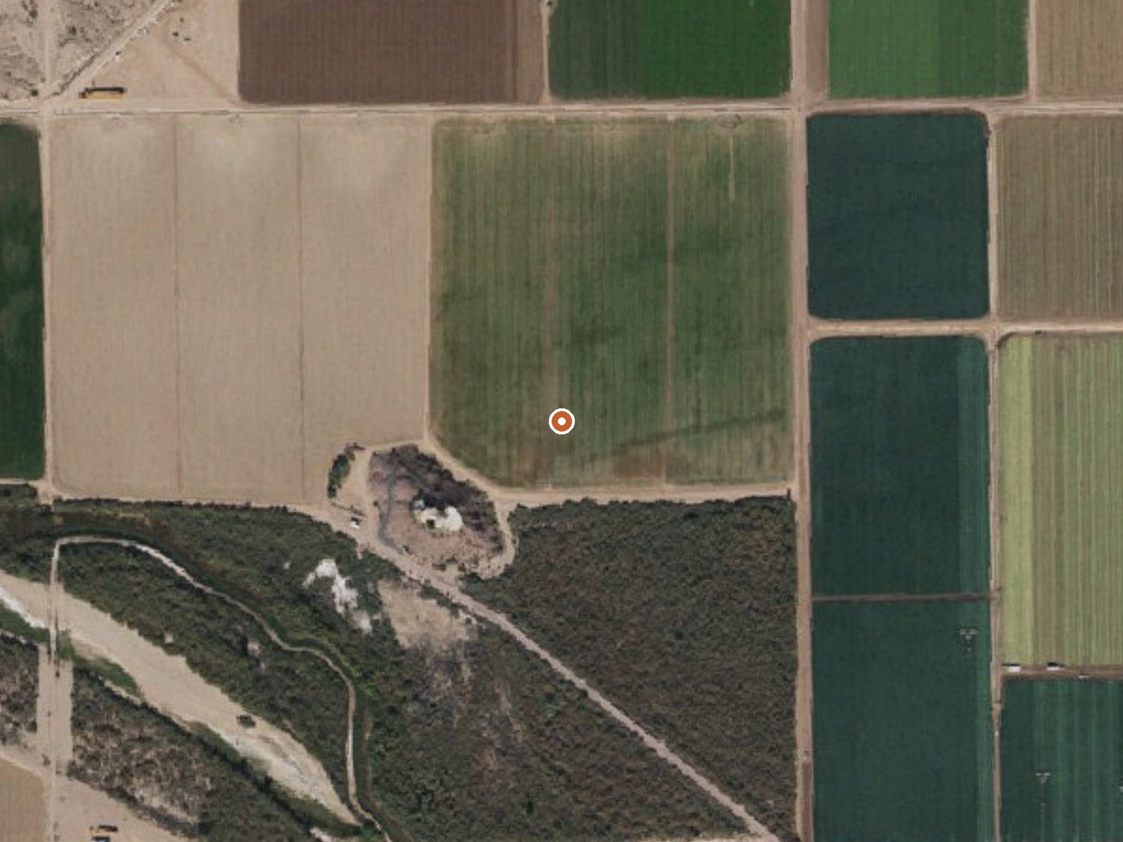 Aerial view of the ground around Radium Hot Springs