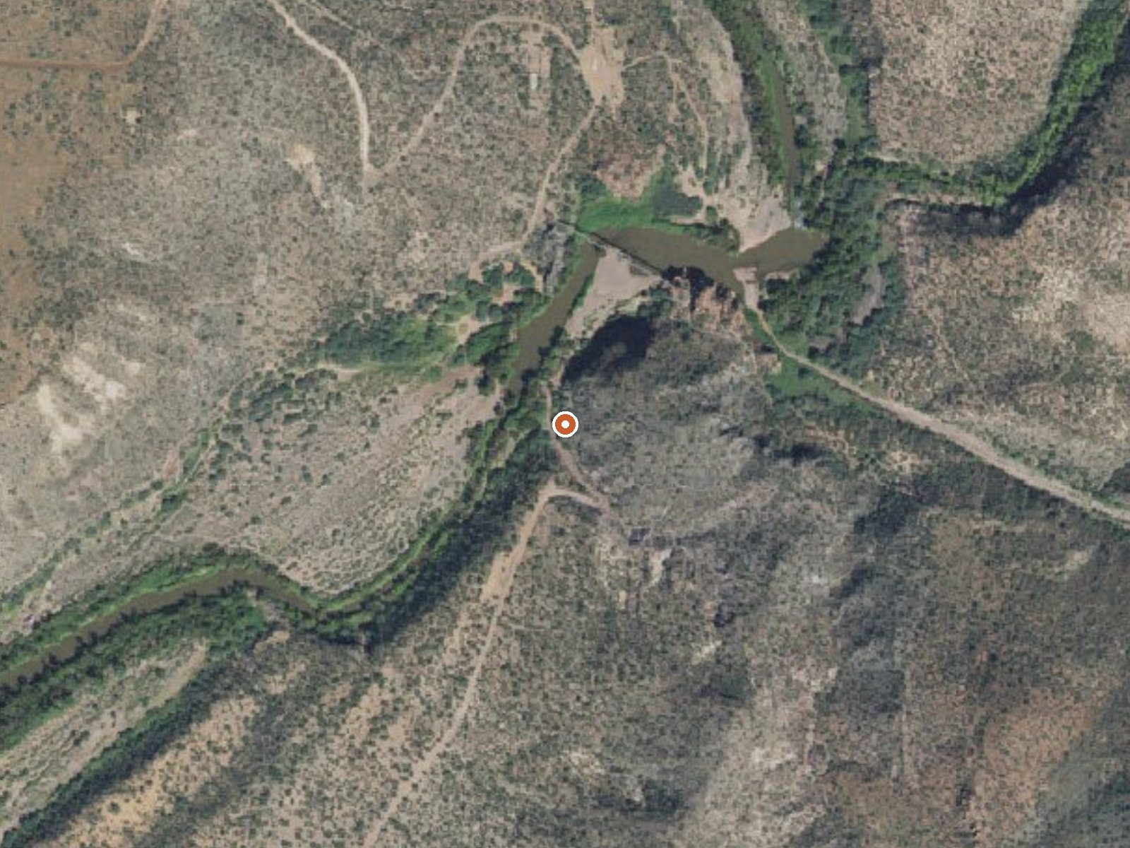 Aerial view of the ground around Spring (Hot)
