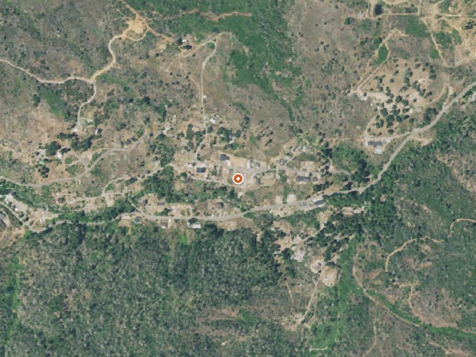 Aerial view of the ground around Anderson Springs, California