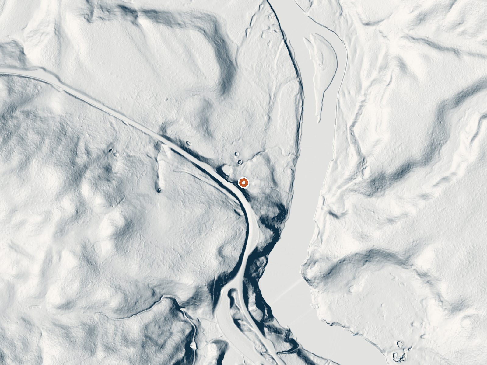 LiDAR bare-earth view of the same ground around Sulphur Caldron