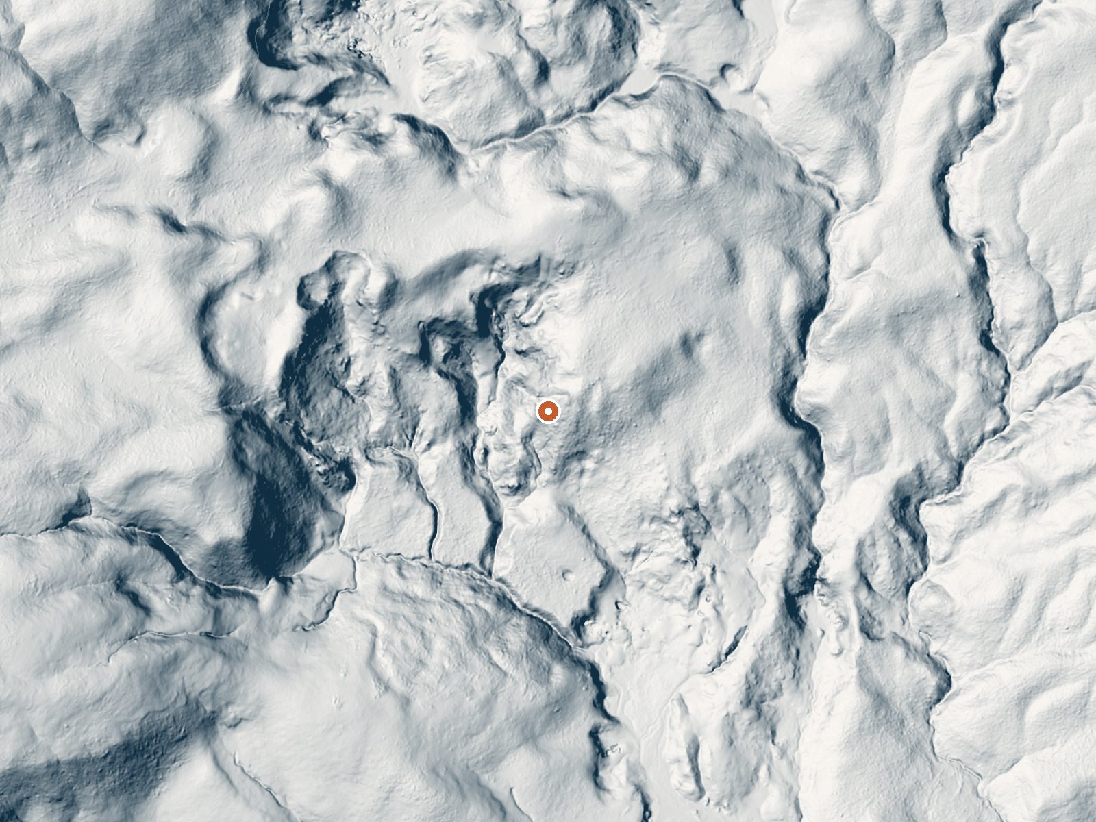 LiDAR bare-earth view of the same ground around Violet Springs