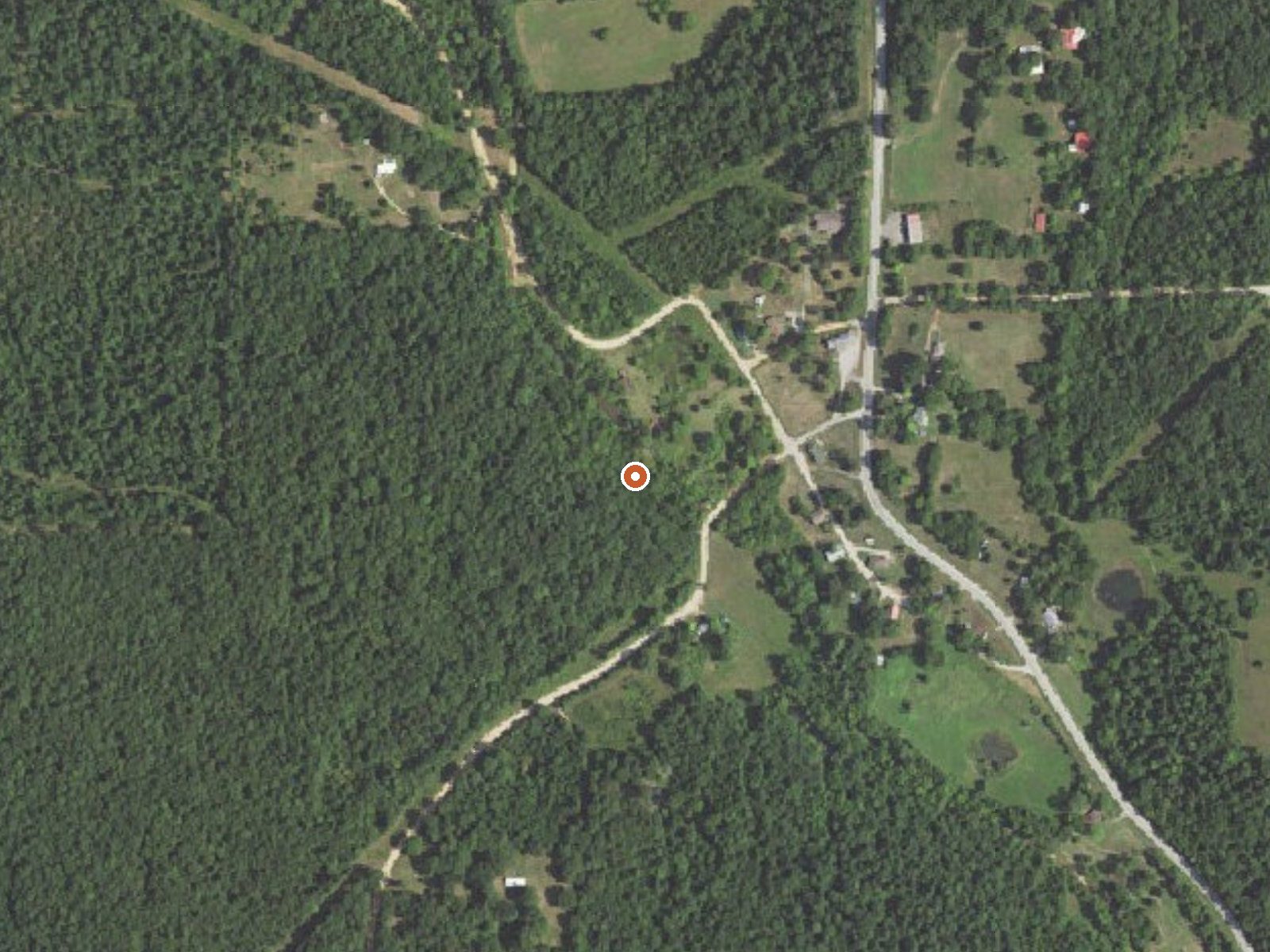 Aerial view of the ground around Warm Springs