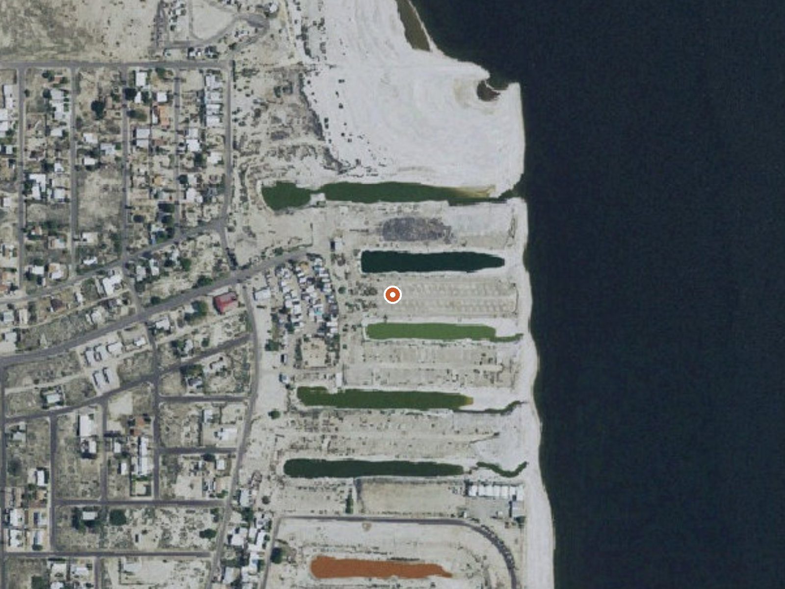 Aerial view of the ground around Fish Springs