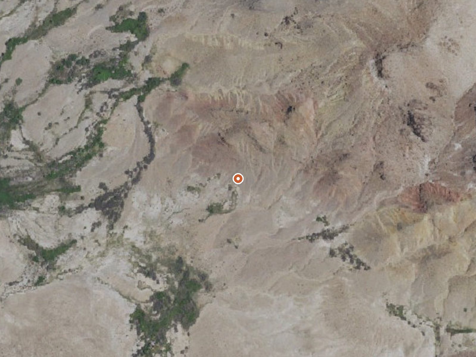 Aerial view of the ground around Grapevine Springs