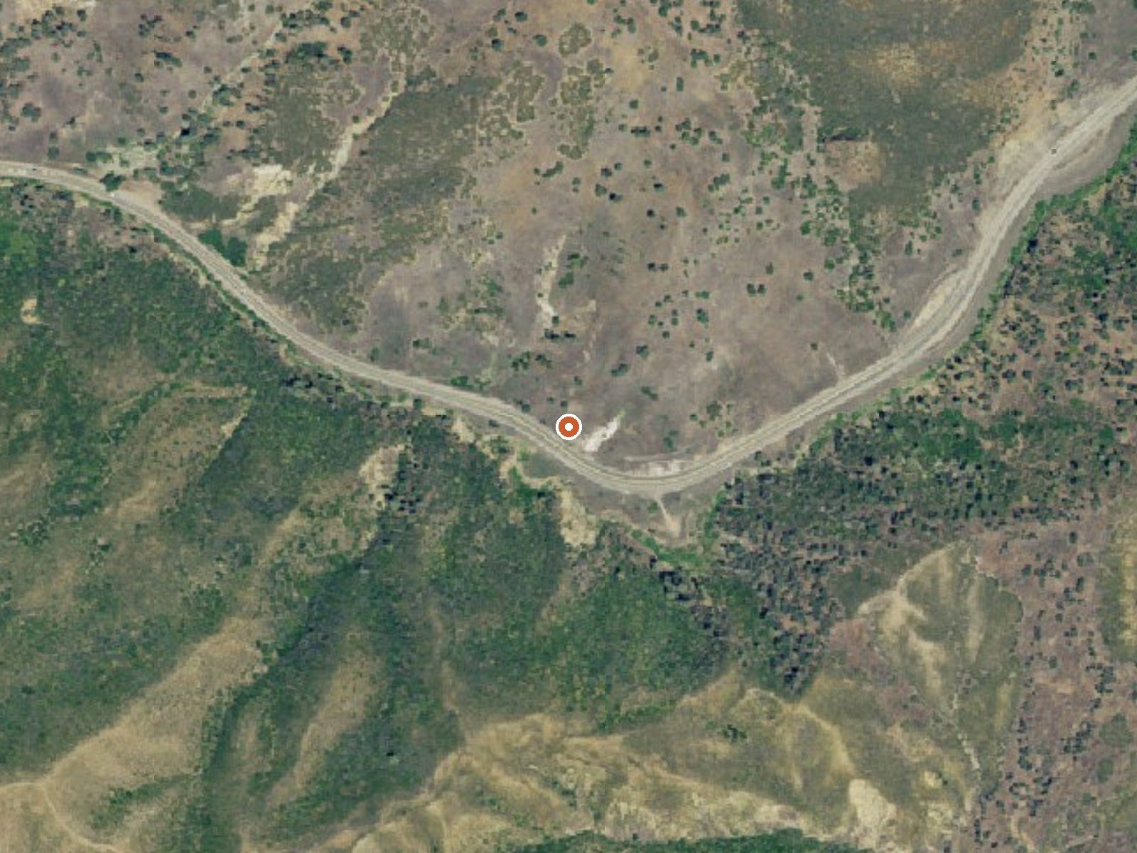 Aerial view of the ground around Grizzly Spring
