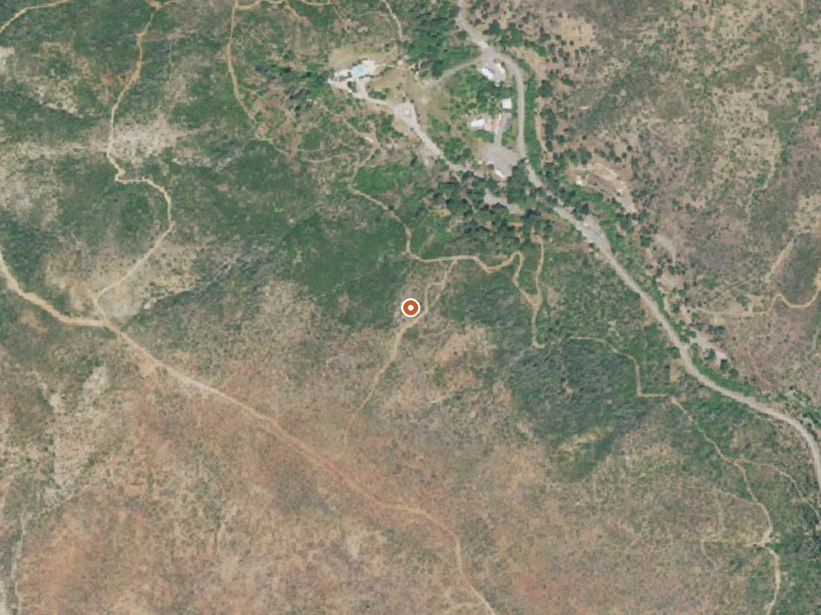 Aerial view of the ground around Harbin Springs