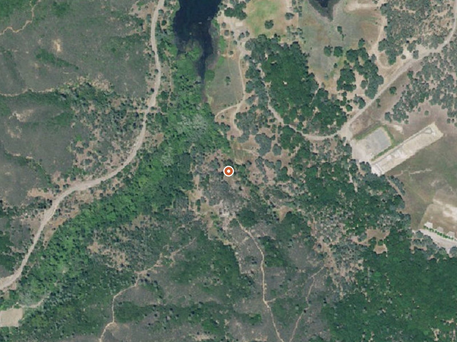 Aerial view of the ground around Highland Springs