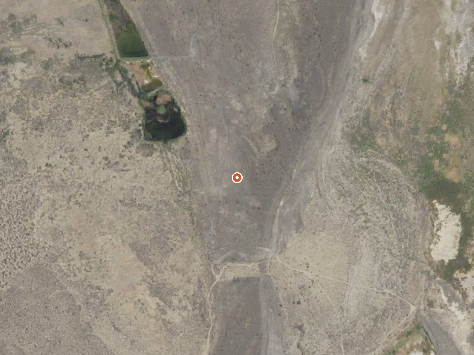 Aerial view of the ground around Hot Spring