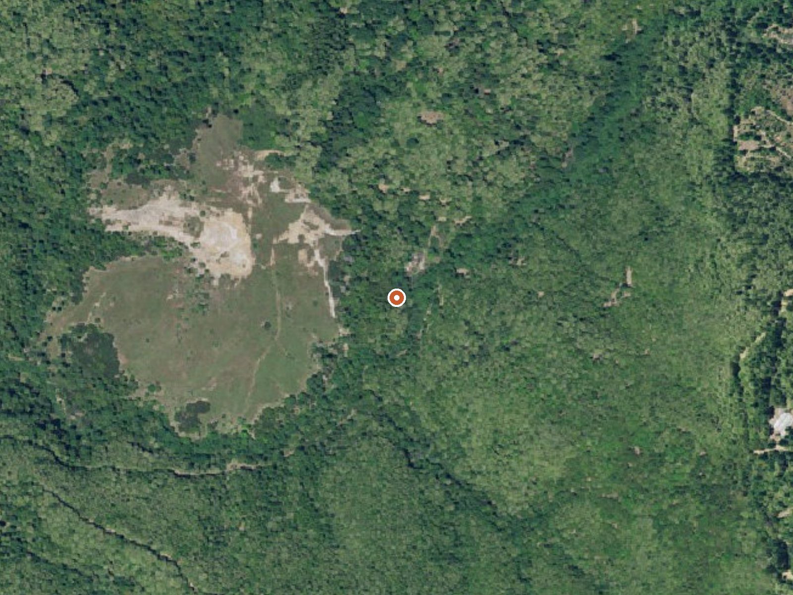 Aerial view of the ground around Jackson Valley Mud Springs