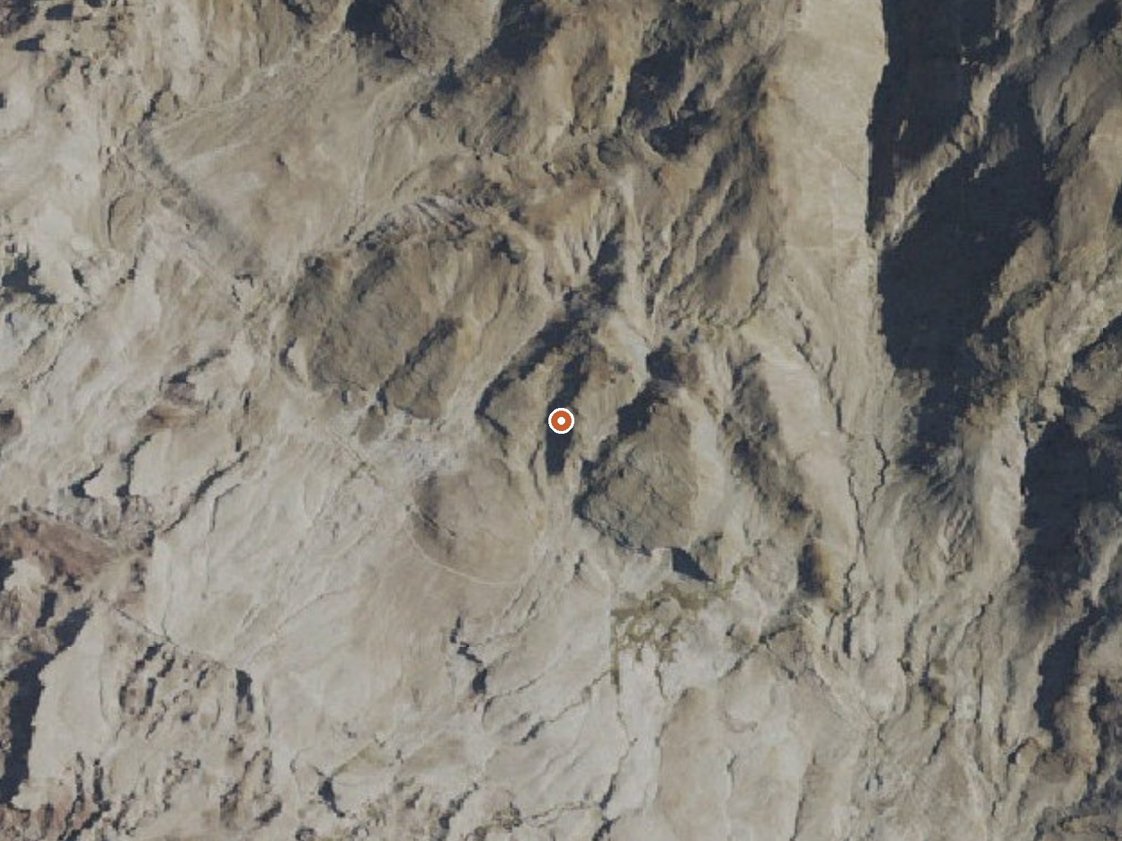 Aerial view of the ground around Keane Wonder Spring