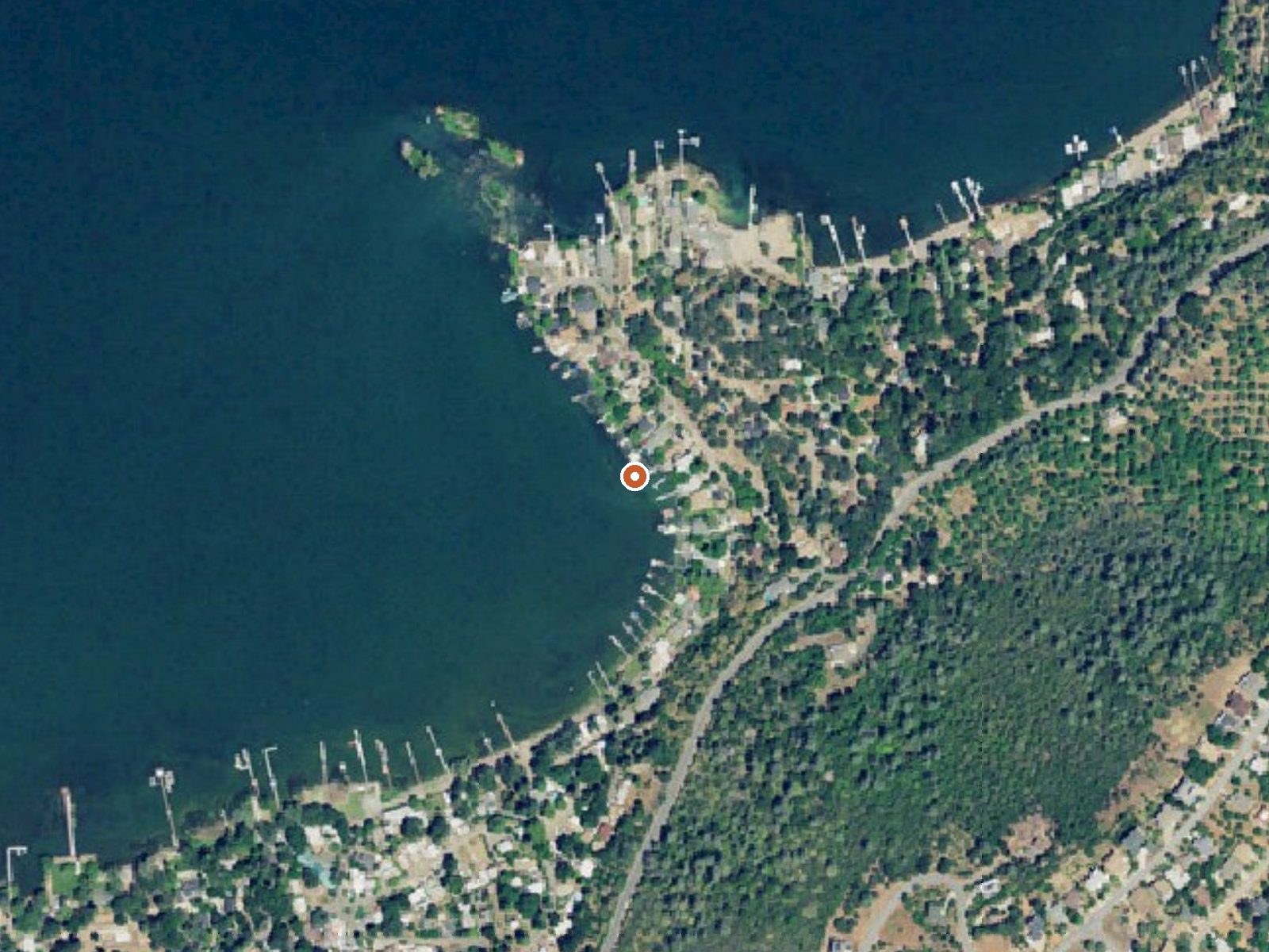 Aerial view of the ground around Big Soda Spring