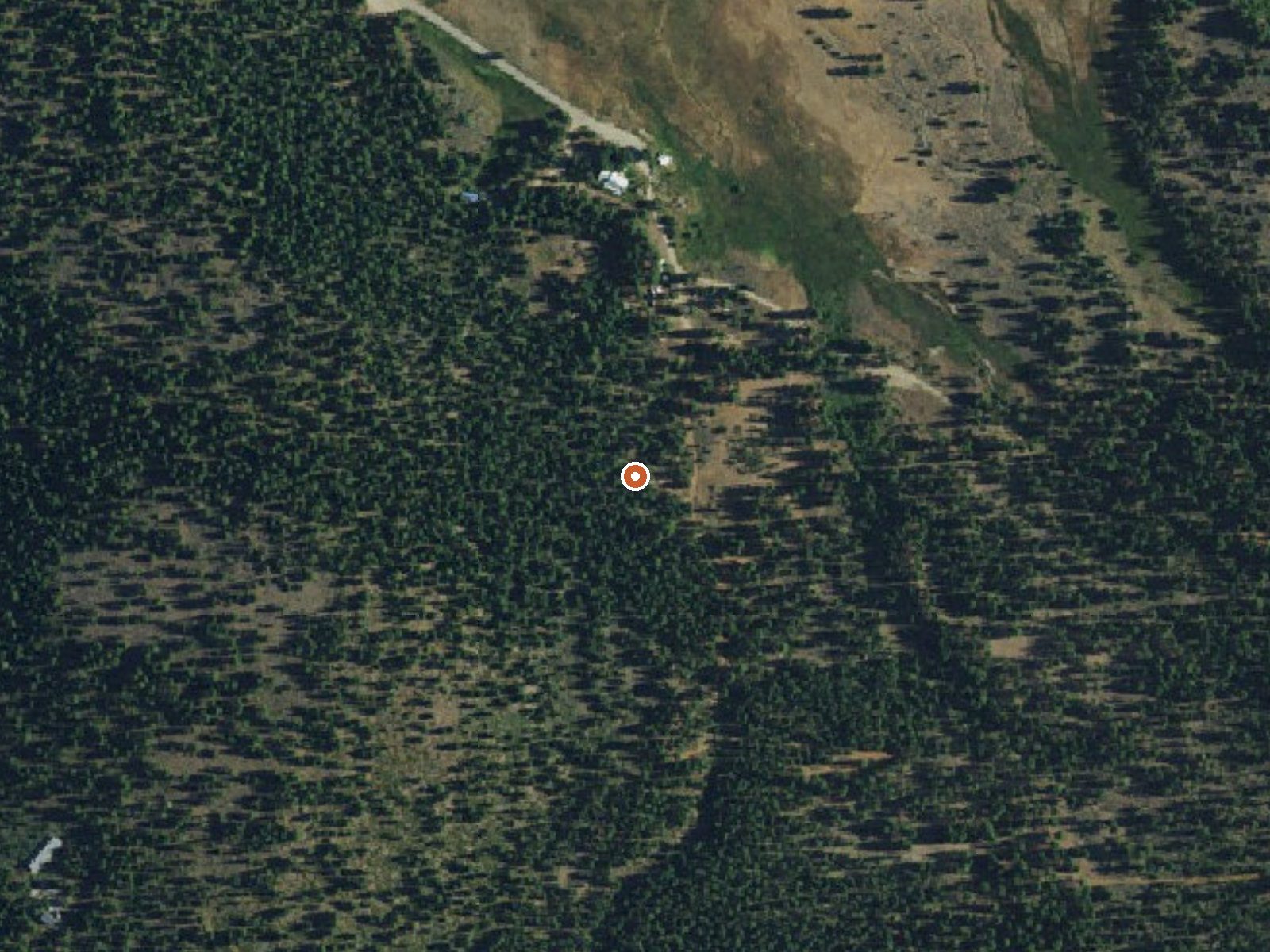 Aerial view of the ground around Campbell Hot Springs